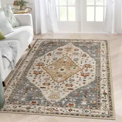 LAHOME - Alfombra Color Dorado de 1.52x2.13 m