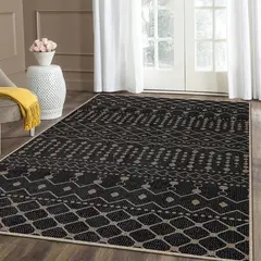 undefined - Alfombra Moderna Color Negro de 1.52x2.13 m Lahome