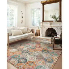 undefined - Alfombra de Marroquí Tejida Color Crema de 2.44x3.05 m Lahome