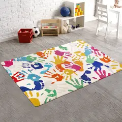 STARUIA - Alfombra Infantil Color Blanco Lavable de 0.91x1.52 m