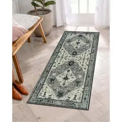 undefined - Alfombra de Pasillo Tribal Bohemia Color Gris de 0.61x1.52 m Lahome