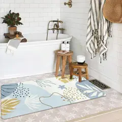 undefined - Alfombra Bohemia Lavable y Antideslizante de 0.61m x 1.22m Color Azul Marca Lahome
