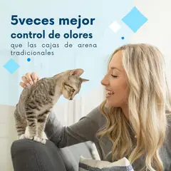 PETSAFE - Caja De Arena Para Gatos 70x48x15cm Mediano Gris