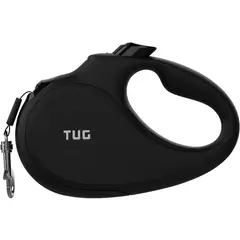 TUG - Correa Para Perro Retráctil Monocromática de 360°. Negro