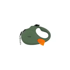 TUG - Correa Para Perro Retráctil Ovalada de 360° Mediano. Verd