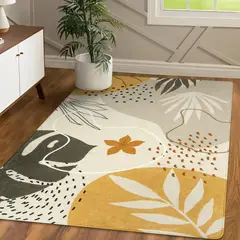 undefined - Alfombra Lavable Bohemia de 0.91m x 1.52m Color Beige Marca Lahome