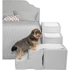 PET GEAR - Escalera con Peldaños Lavables para Mascotas Color Gris Marca