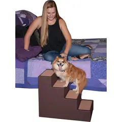 PET GEAR - Escalera para Mascotas de 4 Escalones Color Marrón