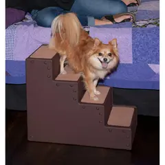 PET GEAR - Escalera para Mascotas de 4 Escalones Color Chocolate