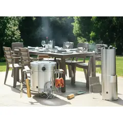 KARSON - Barril Asador Acero Inoxidable 430 Mini Eco 50x30 Cm