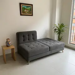 MUEBLES DE LUJO - Sofá Cama Nikita Tela Pet Friendly Antifluidos 183x90x86 Gris