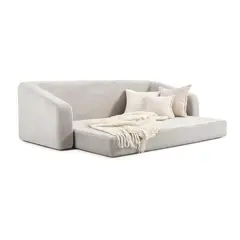 MUEBLES DE LUJO - Sofá Cama Lier Tela Pet Friendly Antifluidos 230x100x70 Gris