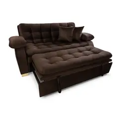 MUEBLES DE LUJO - Sofá Cama Misael Tela Pet Friendly Antifluidos 180x90x97 Marrón