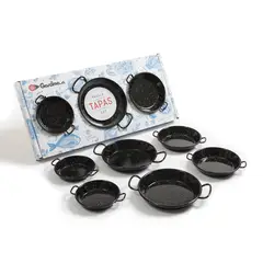 GARCIMA - Set Paelleras Acero Esmaltado X 9 Unidades
