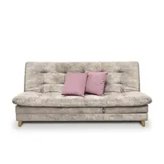 MUEBLES ONLINE - Sofá Cama 5 Posiciones Agassi 95X185X60 Tela Camel - Incluye Cojines