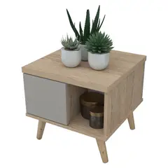 INVAL - Mesa Auxiliar Charta 40x43x43 cm Arena - Taupe