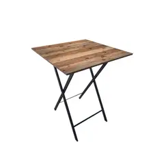 HOMESTYLE - Mesa Plegable Metálica Cuadrata 59 x 70 cm