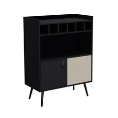 JUST HOME COLLECTION - Bar Bajo Funes Eco Wengue + Toquilla 78,4x106,6x40 cm Wengue/Toquilla
