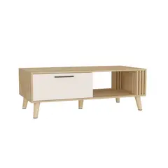 JUST HOME COLLECTION - Mesa de Centro Vance (1c) Fresno Europeo+capri 43x120x60 cm
