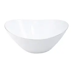 ESSENZA - Bowl Blanco Redondo Boat Gold Vitro de 6 Pulgadas