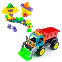 ENERGY PLUS - Kit X2: Armotodo X72 Bloques + Volqueta Aprendizajes Lúdicos