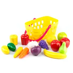 ENERGY PLUS - 15 Pzas Frutas En Canasta: Cocina Educativa Aprende Jugando Amarillo