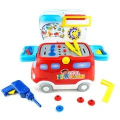 ENERGY PLUS - Bus De Herramientas Con 23 Piezas: Creatividad Y Aprendizaje Rojo