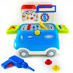 ENERGY PLUS - Bus De Herramientas Con 23 Piezas: Creatividad Y Aprendizaje Azul