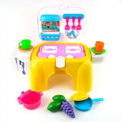 ENERGY PLUS - Cocina De Juguete 24 Piezas: Aventura Culinaria Infantil Amarillo
