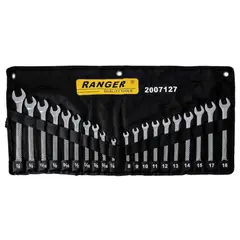 RANGER - Juego de Llaves Mixtas con 20 Piezas de 8 a 18 mm y 1/4 a 7/8 Pulgadas