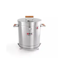 IN GRILL - Barril Asador Acero Inoxidable Mediano 69X42.5 Cm Combo