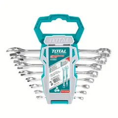 TOTAL TOOLS - Juego de 8 Llaves Combinadas Milimétrico Tht102286-i