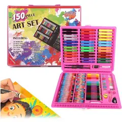 GENERAL - Set de Colores Marcadores Arte Dibujo 150 Piezas Rosa