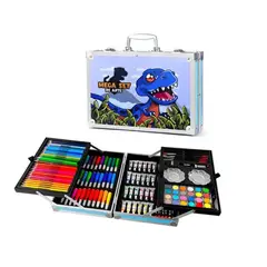 GENERAL - Set de Colores Marcadores Arte 145 Piezas Azul