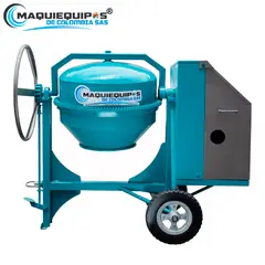 MAQUIEQUIPOS - Mezcladora de Concreto de Medio Bulto con Motor Eléctrico Asiatico 2HP 1800RPM