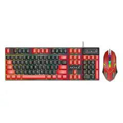 52 BITS - Combo Gamer Retroiluminado RGB Teclado y Mouse Inalámbrico Genérico