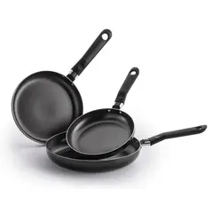 UNIVERSAL - Set Sartén Aliada de 18. 20 y 24 cm Negro L39600