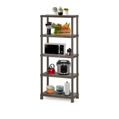 RIMAX - Estanteria 15 Pulgadas 5 Niveles 71.2x169.5x38.3 cm Mocca