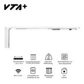 VTA PLUS - Motor Inteligente Cortinas Con Riel De 1.20 -1.80M