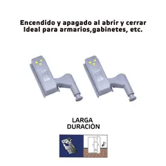 FIXSER - Bisagras De Parche Con Luz Led X 2 Und