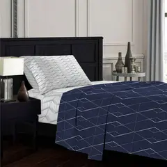 undefined - Juego Cama King 200x200 Cm Silver