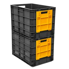 ENERGY PLUS - Set X2 Canastillas Plásticas Multiusos Apilables con Ventana