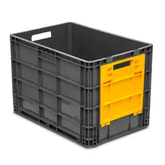 ENERGY PLUS - Canastilla Plástica Multiusos Apilable con Ventana de Acceso