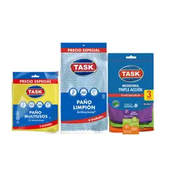 TASK - Paños Multiusos + Limpión + Microfibra Triple