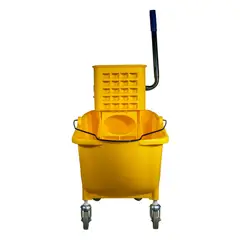 ESTRA - Balde Con Escurridor y Ruedas 32l Amarillo