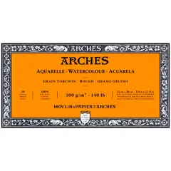 ARCHES - Bitacora 300g 15x30cm Rug. 20 Hojas 100% A1795082