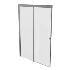 STRETTO - División de Baño Corrediza Cromo 150 x 195 cm