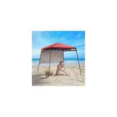VIVOHOME - Toldo Desplegable de 8x8 Pies Rojo