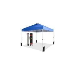 CROWN SHADES - Toldo Plegable Instantáneo para Exterior Azul