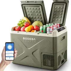 BODEGA - Refrigerador Portátil Para Auto con Control por App y Doble Compartimiento